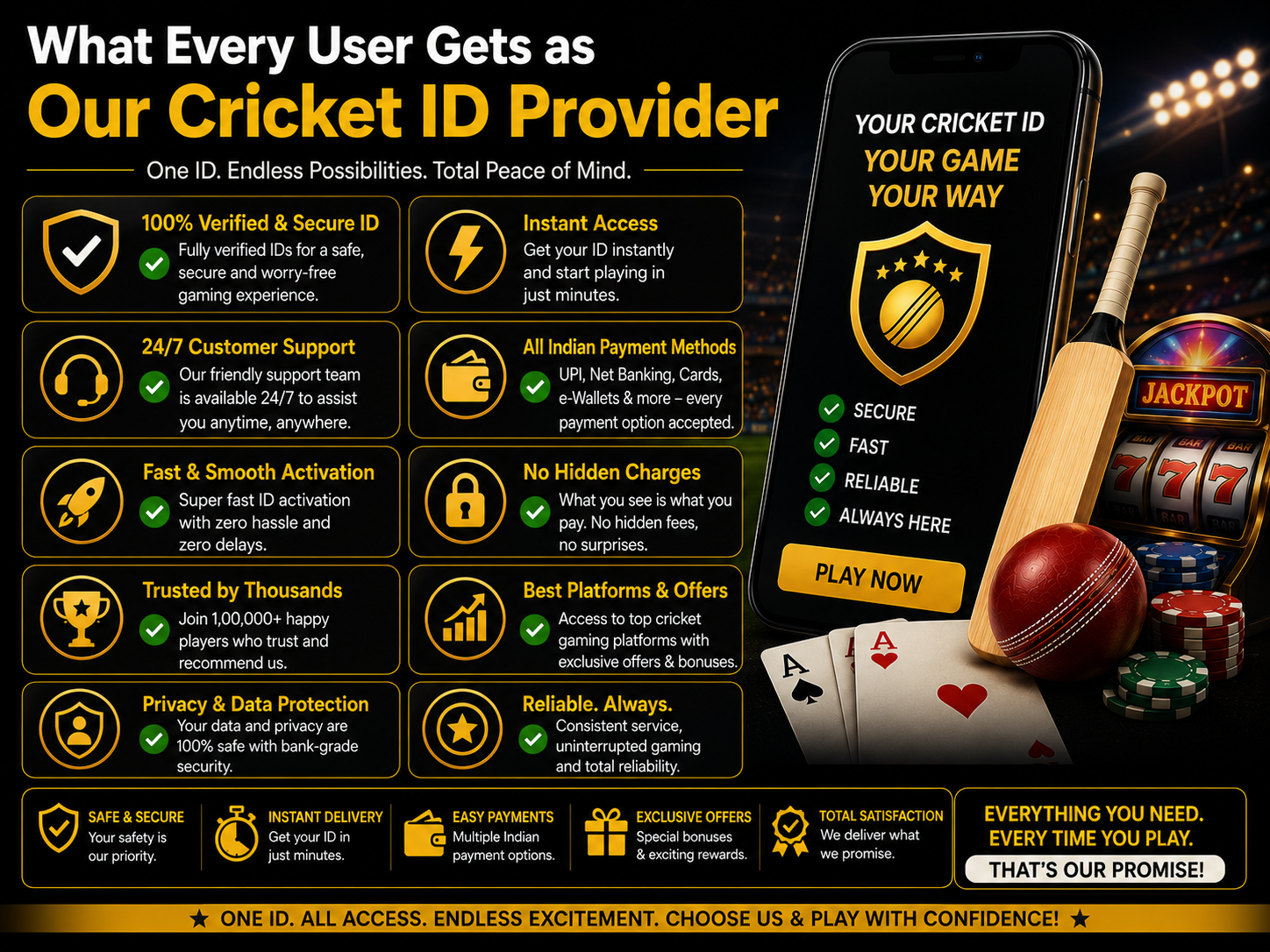 What Every User Gets as Our Cricket ID Provider​